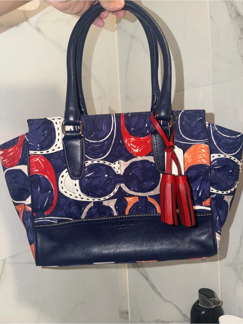 Coach Legacy Heritage Signature Candace carryall satchel